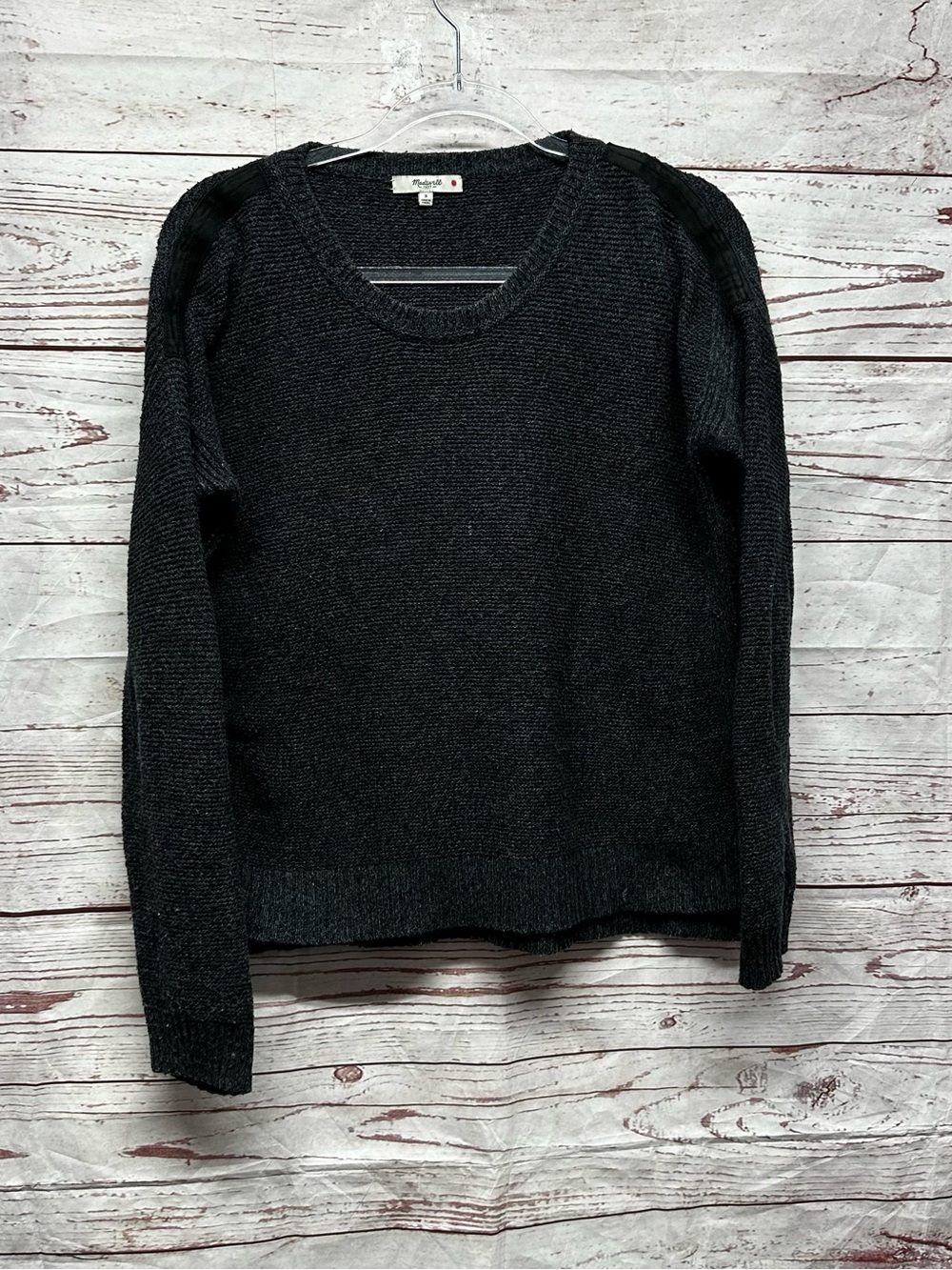 Madewell Women's Black Crewneck Knit Sweater Size Small
